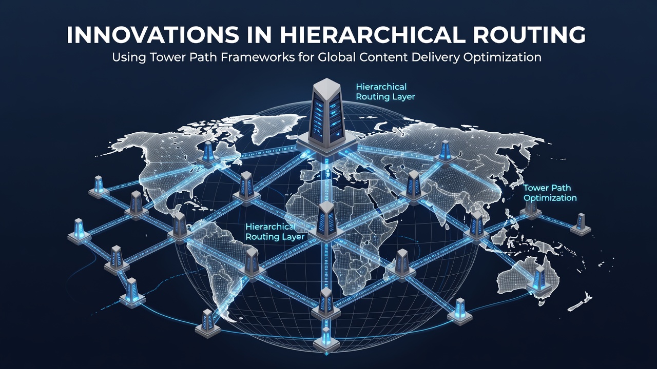 Innovations in Hierarchical Routing Using Tower Path Frameworks for Global Content Delivery Optimization