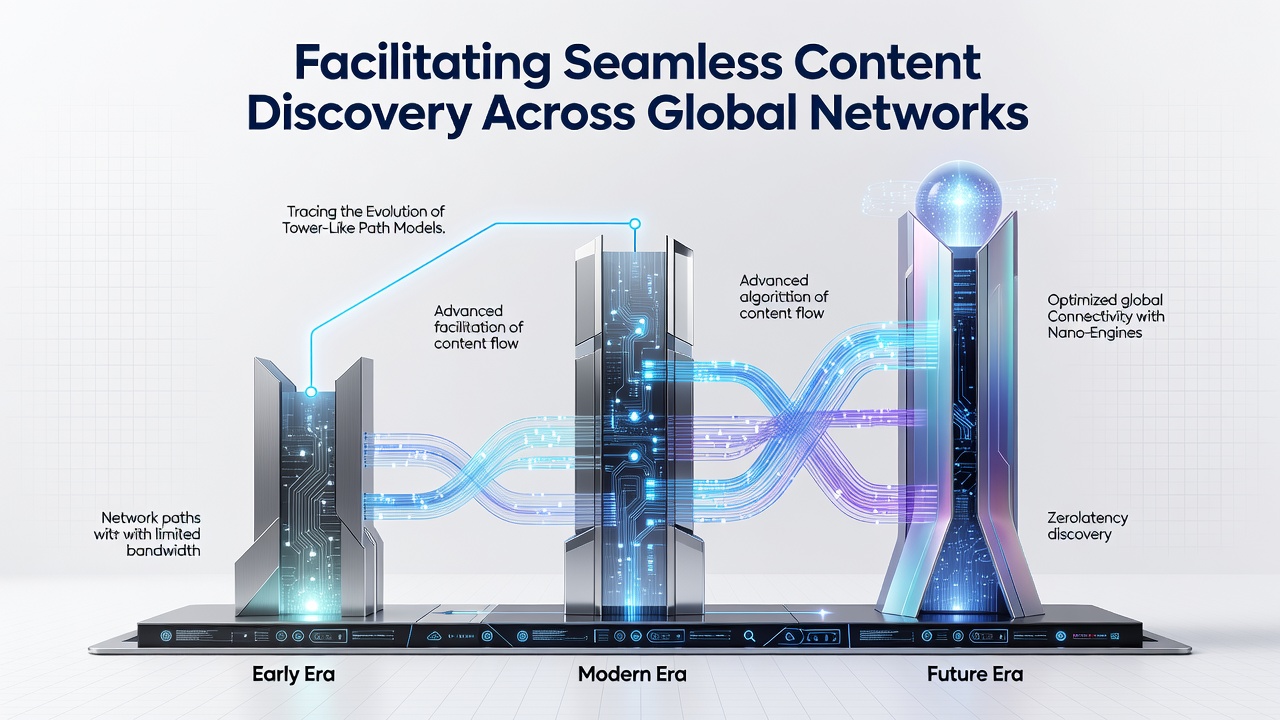 Tracing the Evolution of Tower-Like Path Models in Facilitating Seamless Content Discovery Across Global Networks