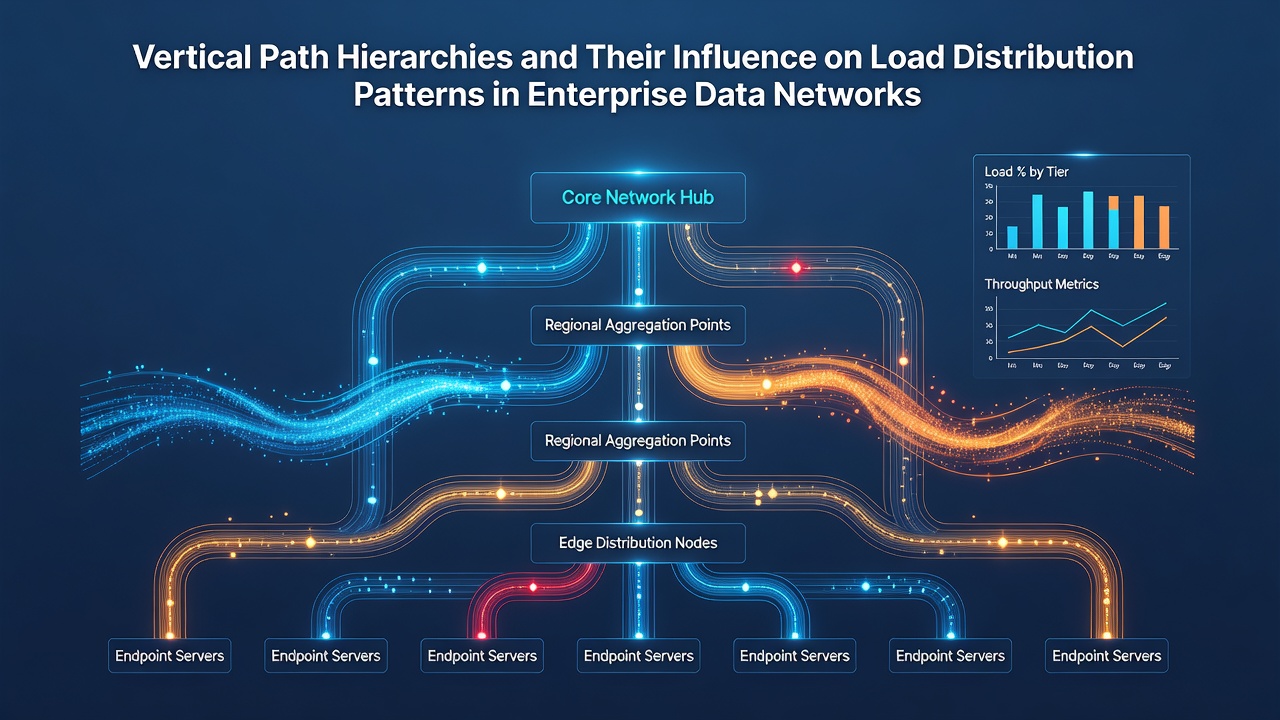 Vertical Path Hierarchies and Their Influence on Load Distribution Patterns in Enterprise Data Networks